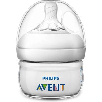 Philips Бебешко шише Philips Avent - Natural, PP, бавен поток/1 капка, 0м+, 60 ml (SCF039/17)