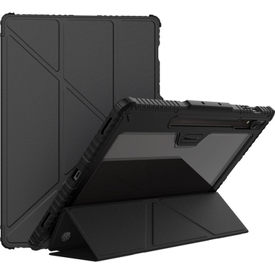 Samsung NILLKIN Bumper Leather Case Pro калъф за Samsung Galaxy Tab S9 Ultra със слайд капак за камера и Origami стойка