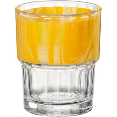 Bormioli Rocco Sklenice stohovatelná Lyon žlutá 12 x 200 ml