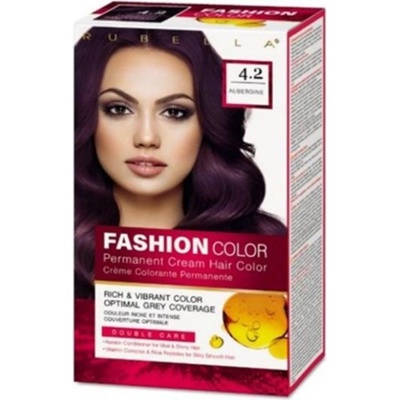 Rubella farba na vlasy aubergine 4.2 Fashion Color 2 x 50 ml + 15 ml