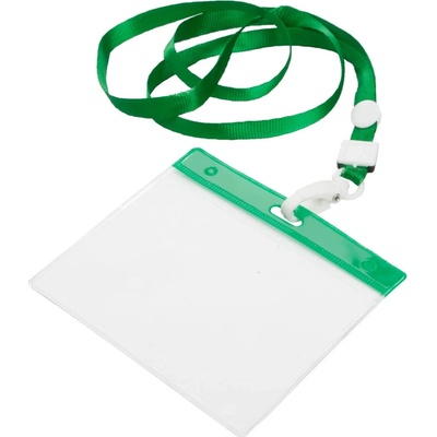 Šňůrka na krk Ballek lanyard zelená, průhledná