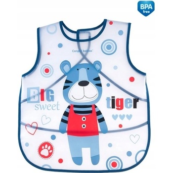 CANPOL BABIES zástera umývateľná s vreckom Puppets modrá