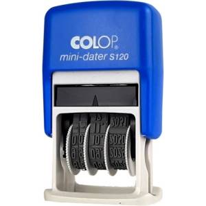 COLOP Дата на печата COLOP S120 Mini с обратен сериен номер син калъф черна подложка BE01051206 (BE01051206)