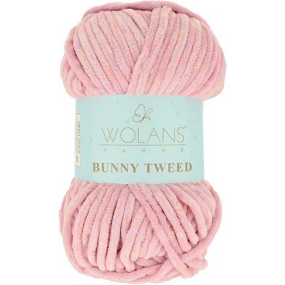 Wolans Bunny Tweed 26 starorůžová s oranžovou