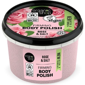 Organic Shop Rose & Salt Firming Body Polish 250 ml Лосион за тяло