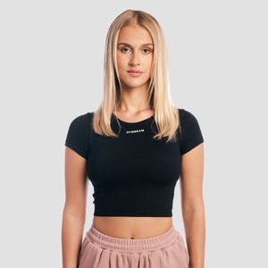GymBeam Дамска къса тениска Aura Black L