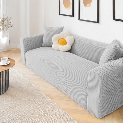 Takoy Poťah na sedačku vzor pruhovaný 4 sed šedý