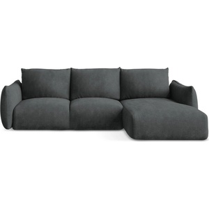 makamii Тъмносив шенилов сгъваем ъглов диван (десен ъгъл) Leila - Makamii (LEILA_RCF_61_P1_C2)