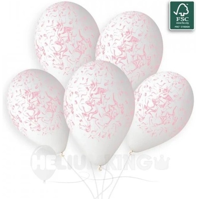 Svet balonku Balón Mramor ružový 33 cm