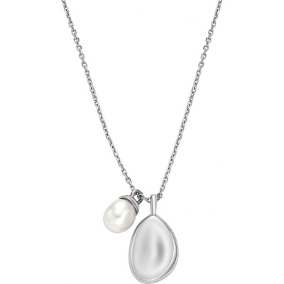 Skagen Pôvabný oceľový náhrdelník s pravou perlou SKJ1831040