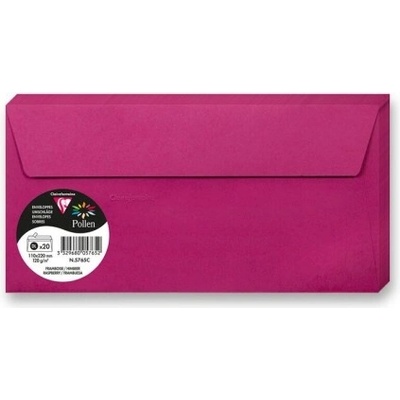 Clairefontaine Barevná obálka DL samolepicí - malinová - 1 ks - 1330/1057650