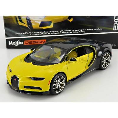 MAISTO BUGATTI CHIRON LE PATRON 2016 - YELLOW BLACK 1:24