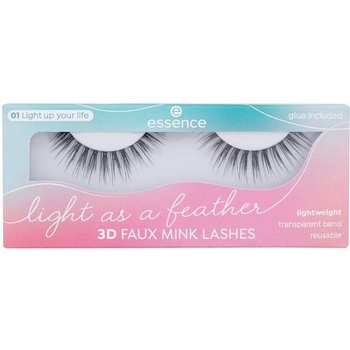 Essence Light as a feather 3D faux mink umělé řasy 01 Light Up Your Life 2 ks