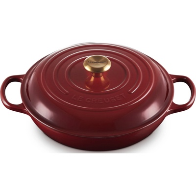 Le Creuset 21180309494441 Hrniec Gourmet Signature nízky 30 cm burgundská červená
