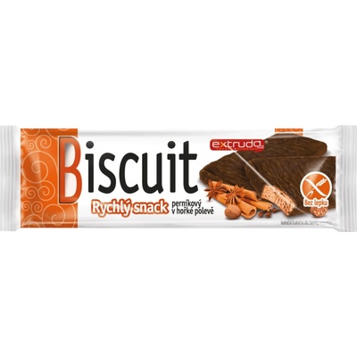 EXTRUDO Biscuit Rychlý snack perníkový v kakaové polevě 24 g