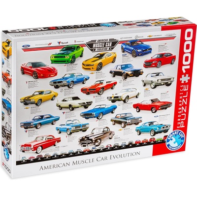 EUROGRAPHICS Пъзел Eurographics от 1000 части - Развитието на американските мощни автомобили (EG60000682)