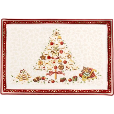 Villeroy & Boch Winter Bakery Delight hranatý koláčový podnos veľký 39x26,5 cm