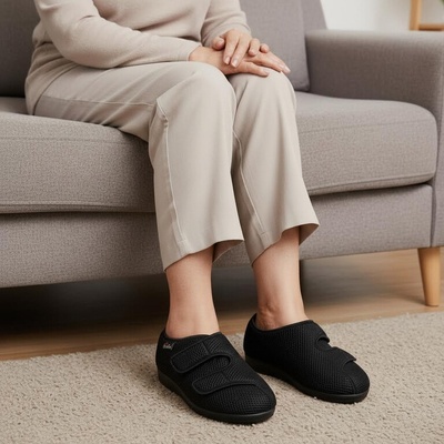 Dámske zdravotné papuče na suchý zips OrtoMed 6051 T21