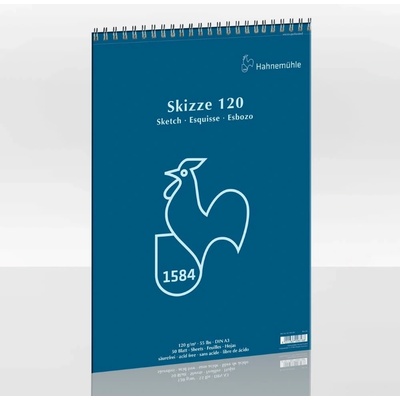 Hahnemühle skicár 1584 špirálová väzba 120 gsm 50 listov A3