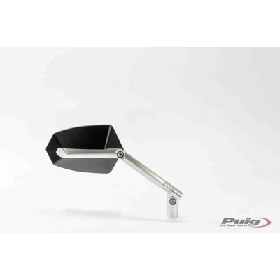 Spätné zrkadlo PUIG GT 002DN eloxovaný hliník / čierna pravý