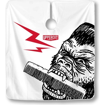 Uppercut Deluxe kadernícka pláštenka Groomzilla biela 143 x 128 cm