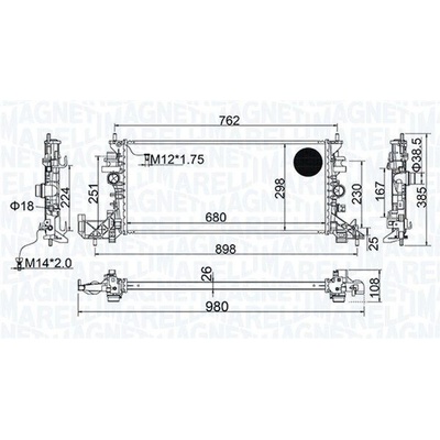 Chladič, chlazení motoru MAGNETI MARELLI 350213206700
