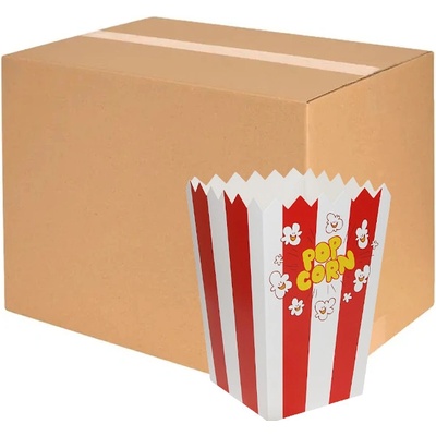 Popkornovač.cz Papierová krabička na popcorn s potlačou 3l