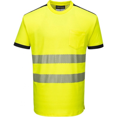 Portwest T181 HI-VIS Reflexné tričko PW3 Fluorescenčno žltá-čierna XS