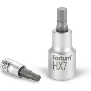 Fortum Накрайник, имбус, 1/4", 61CrV5/S2, матов хром; 5 мм (HX5)