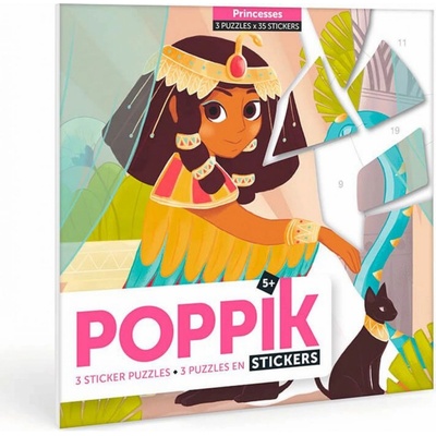 Poppik samolepkové puzzle Princezny