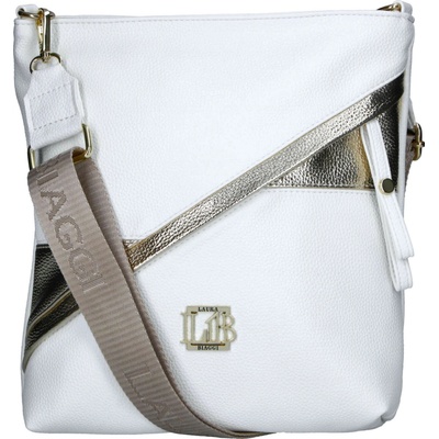 Moderní dámská koženková crossbody kabelka LB Ettela bílá