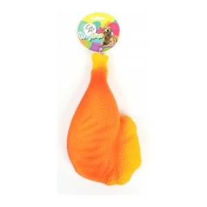 LEOPET Играчка за куче - винил, пилешко бутче със звук - 23х13х4 см - 1 бр, leopet Италия, 76243/gh762436