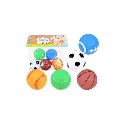 Jokomisiada Gumové míčky pískací sada 5ks ZA3511