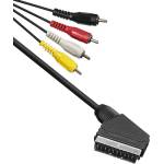 DeTech Кабел No brand Скарт - 4 мъжки чинча /RCA, 1m (DE-18022)