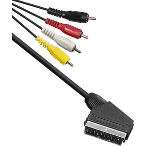 DeTech Кабел No brand Скарт - 4 мъжки чинча /RCA, 1m (DE-18022)