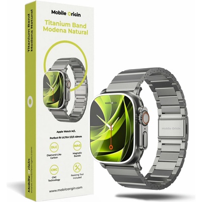 Mobile Origin Titanium Band Modena Apple Watch Ultra 49mm Natural MO-TBM-SLV