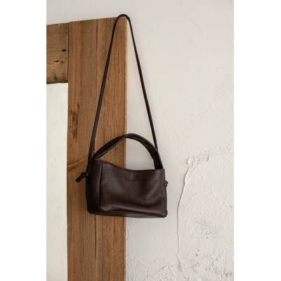 LAVA FLOW LITOVSKÝ Ateliér AGLEA kožená crossbody kabelka MERU hnedá
