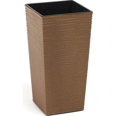 LAMELA, kvetináč FINEZIA ECO DLUTO vrúbok 25 x 25 x 46,5 cm, natur