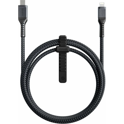 Nomad Здрав кабел с въжена оплетка за устройства с Lightning порт (150 см) - Nomad Rugged USB-C to Lightning Cable (черен) (NM01912B00)
