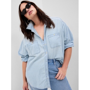 GAP Овърсайз риза Chambray Голяма риза GAP GAP | Sin | ЖЕНИ | M
