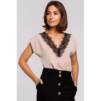Stylove Woman's Blouse S206 hnedá krémová