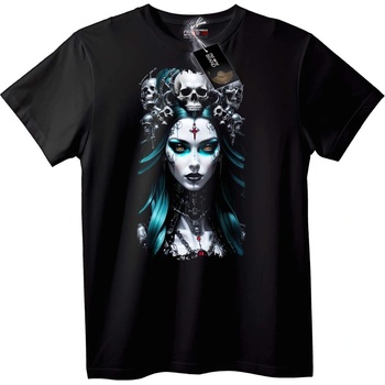 NOONEBRAND Тениска Черепна кралица готик - 2XL, White