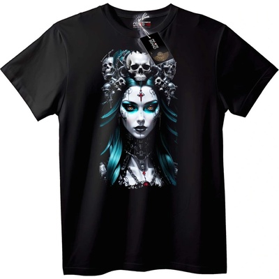 NOONEBRAND Тениска Черепна кралица готик - 2XL, White