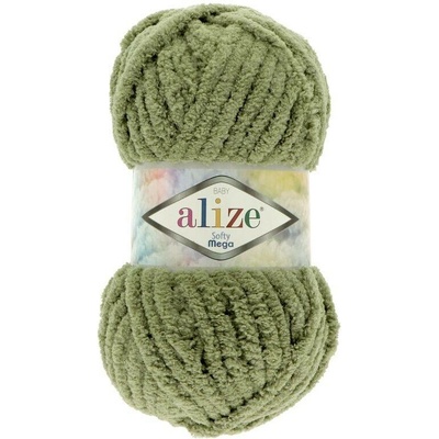 Alize Softy Mega 03 olivově zelená
