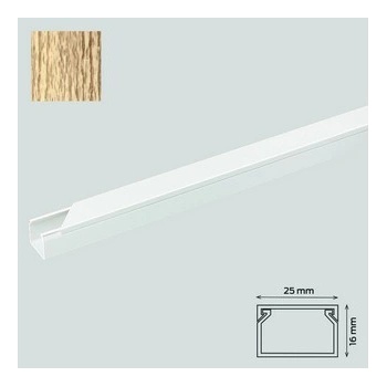 Canalux Žľab 25 x 16 mm buk