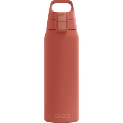SIGG - Insulated drinking bottle - Thermos bottle Shield Therm One Eco Red carbonated drinks - Leak-proof - Dishwasher safe - BPA-free - 90% recycled stainless steel - Rust red - 0.75L - 6021.20
