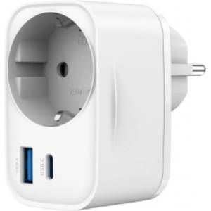 Gembird 1 Plug + 2 USB (TA-ACPDQC20-01-W)