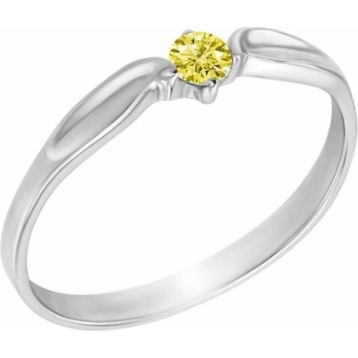 Eppi Zásnubný prsteň so žltým diamantom Nescha R33090