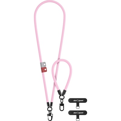 Snúrka na krk AlzaGuard Lanyard súprava ružová AGDSLAES001P