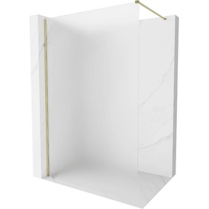 Mexen Kioto-X стена за душ Walk-in 160 x 200 см, мразовито 10 мм, златна - 800-160-101-50-30-X (800-160-101-50-30-X)